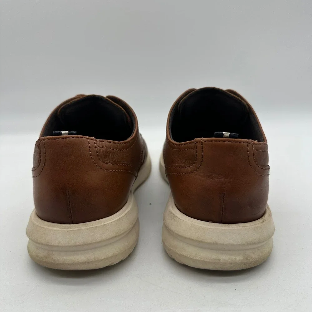 Cole Haan C36939 Mens 9.5M British Tan Leather Grand+ Wingtip Oxford Dress Shoes